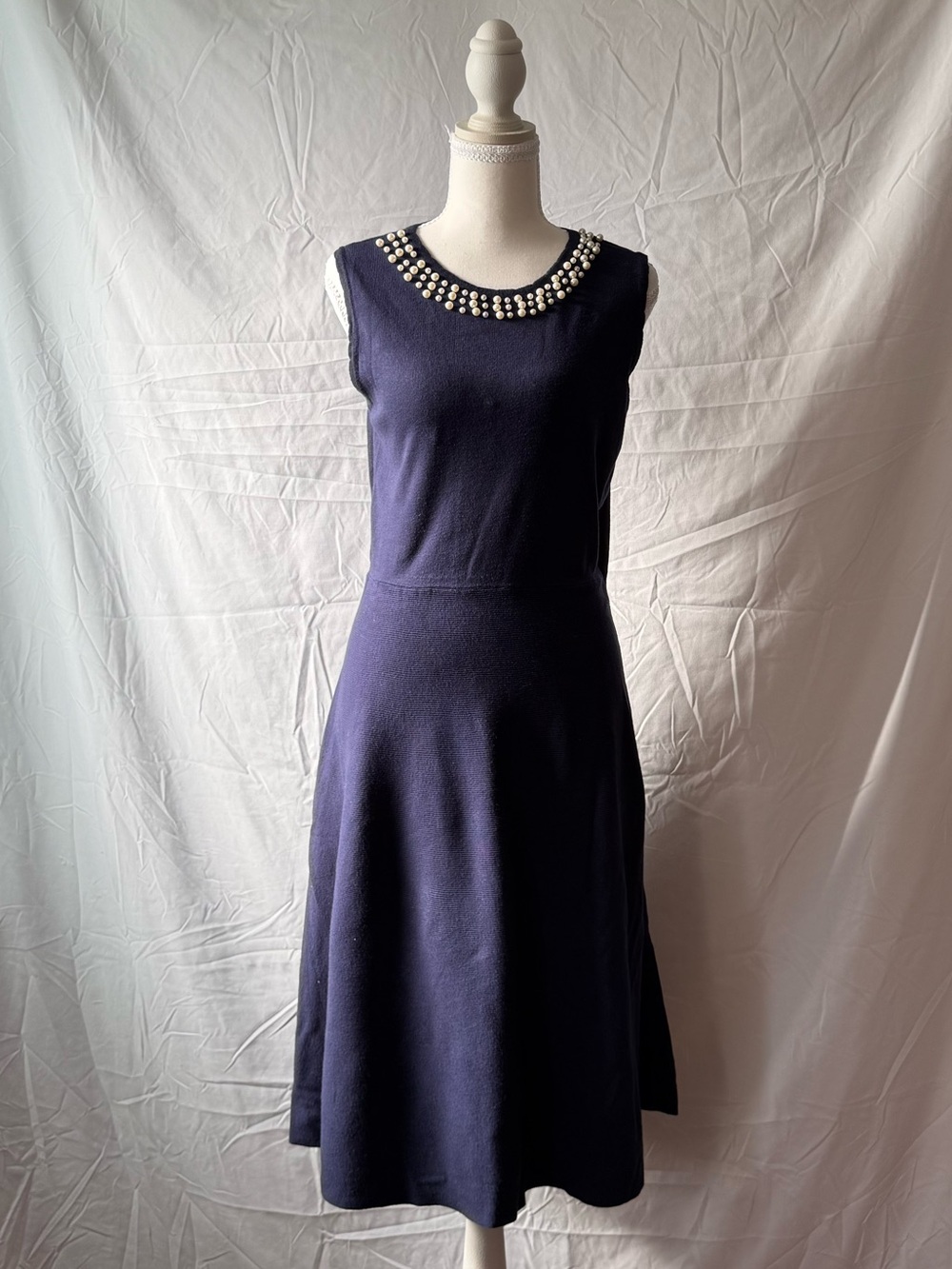 Siren Lily Navy Blue Pearl Embellished Dress | XL